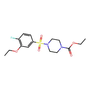 Ethyl 4-((3-ethoxy-4-fluorophenyl)sulfonyl)piperazine-1-carboxylate structure