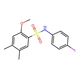 N-(4-iodophenyl)-2-methoxy-4,5-dimethylbenzenesulfonamide structure