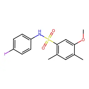 N-(4-iodophenyl)-5-methoxy-2,4-dimethylbenzenesulfonamide structure