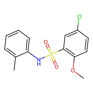 5-chloro-2-methoxy-N-(2-methylphenyl)benzenesulfonamide structure