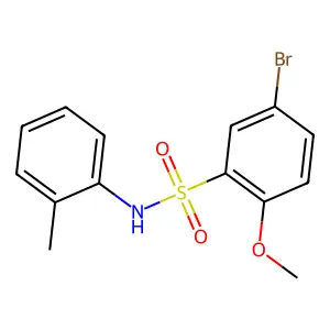 5-bromo-2-methoxy-N-(2-methylphenyl)benzenesulfonamide structure