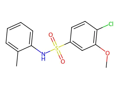 4-chloro-3-methoxy-N-(2-methylphenyl)benzenesulfonamide structure