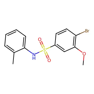 4-bromo-3-methoxy-N-(2-methylphenyl)benzenesulfonamide structure