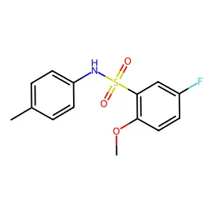 5-fluoro-2-methoxy-N-(4-methylphenyl)benzenesulfonamide structure