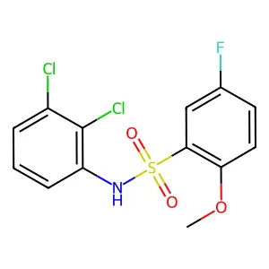 N-(2,3-dichlorophenyl)-5-fluoro-2-methoxybenzenesulfonamide structure