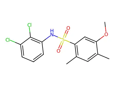 N-(2,3-dichlorophenyl)-5-methoxy-2,4-dimethylbenzenesulfonamide structure