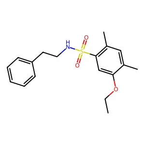 5-ethoxy-2,4-dimethyl-N-(2-phenylethyl)benzenesulfonamide structure