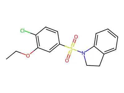 1-Chloro-2-ethoxy-4-(indolinylsulfonyl)benzene structure