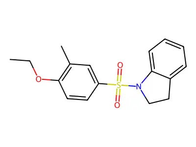 4-(2,3-dihydro-1H-indol-1-ylsulfonyl)-2-methylphenyl ethyl ether structure