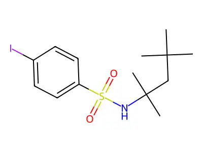 4-iodo-N-(1,1,3,3-tetramethylbutyl)benzenesulfonamide structure
