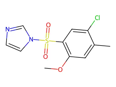 1-[(5-chloro-2-methoxy-4-methylphenyl)sulfonyl]-1H-imidazole structure