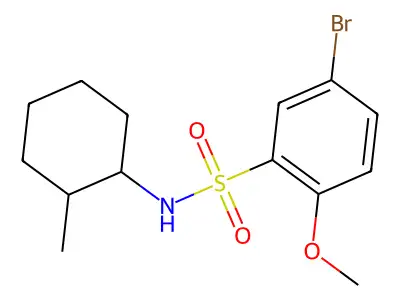 5-bromo-2-methoxy-N-(2-methylcyclohexyl)benzenesulfonamide structure