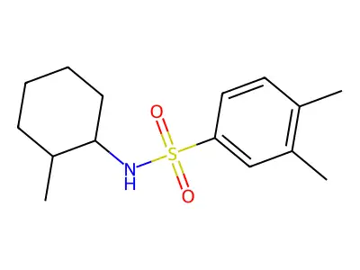 3,4-dimethyl-N-(2-methylcyclohexyl)benzenesulfonamide structure