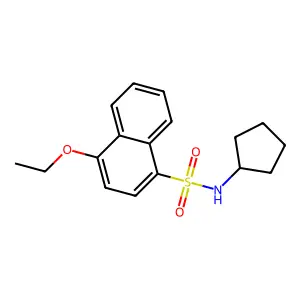 N-cyclopentyl-4-ethoxynaphthalene-1-sulfonamide structure
