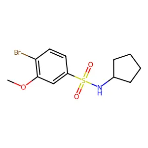 4-bromo-N-cyclopentyl-3-methoxybenzenesulfonamide structure