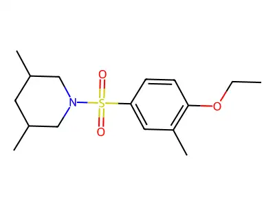 1-(4-Ethoxy-3-methylphenyl)sulfonyl-3,5-dimethylpiperidine structure
