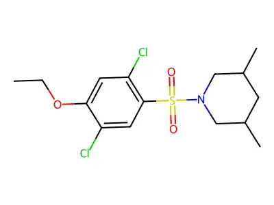 1-(2,5-Dichloro-4-ethoxyphenyl)sulfonyl-3,5-dimethylpiperidine structure
