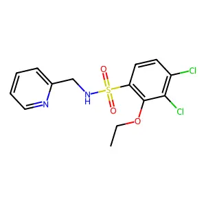 3,4-dichloro-2-ethoxy-N-(2-pyridinylmethyl)benzenesulfonamide structure