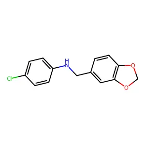 N-(1,3-benzodioxol-5-ylmethyl)-4-chloroaniline structure