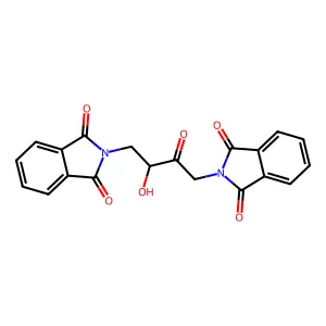 2-[4-(1,3-Dioxoisoindol-2-yl)-2-hydroxy-3-oxo-butyl]isoindole-1,3-dione structure