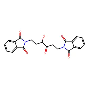 2,2'-(3-Hydroxy-4-oxohexane-1,6-diyl)di(1H-isoindole-1,3(2H)-dione) structure