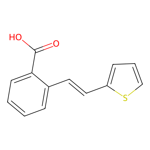 2-[2-(2-Thienyl)vinyl]benzoic acid structure