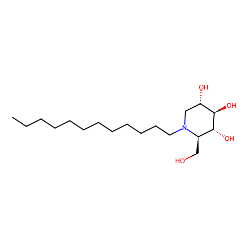 N-Dodecyl-1-deoxynojirimycin structure