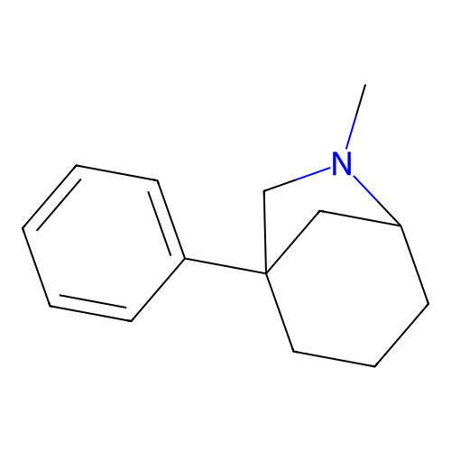 6-Methyl-1-phenyl-6-azabicyclo[3.2.1]octane structure