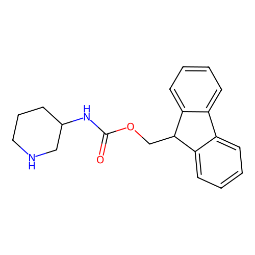 9H-fluoren-9-ylmethyl N-piperidin-3-ylcarbamate structure