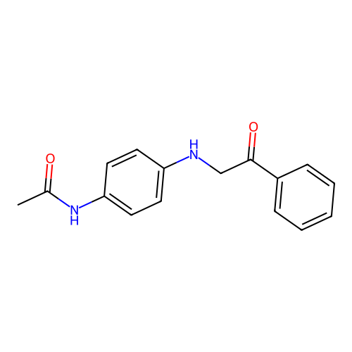 N-[4-(phenacylamino)phenyl]acetamide structure