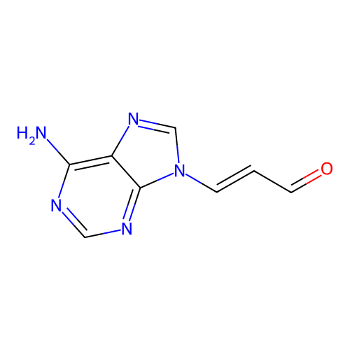 3-(Adenin-9-yl) prop-2-enal structure