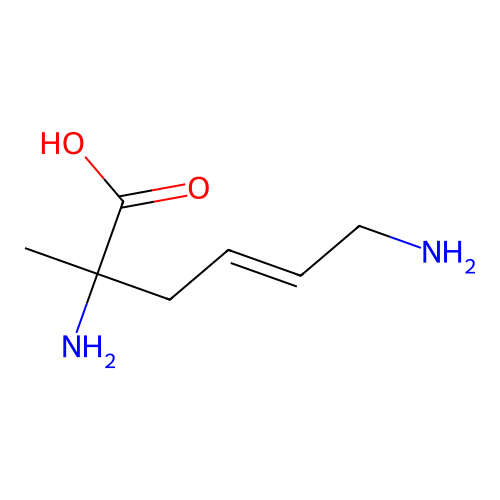 (E)-2,6-diamino-2-methylhex-4-enoic acid structure