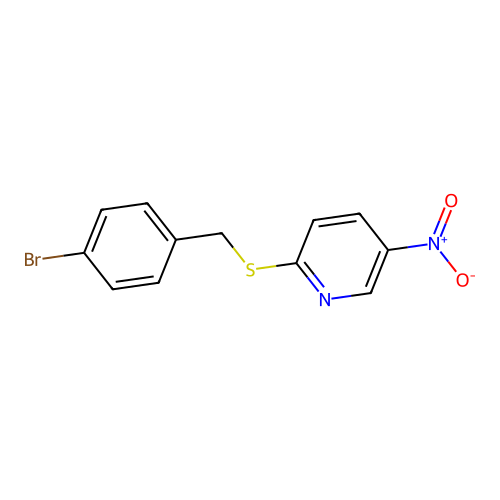 2-[(4-Bromobenzyl)sulfanyl]-5-nitropyridine structure