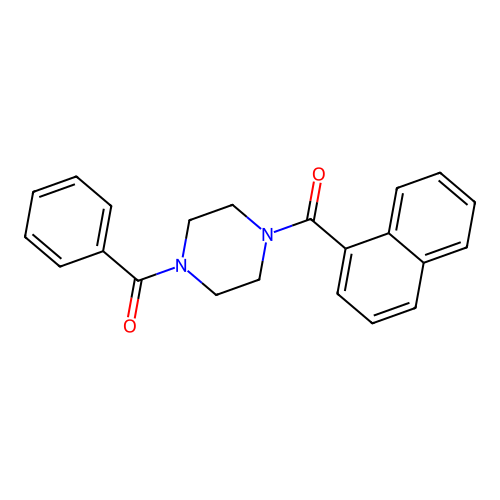1-Benzoyl-4-(1-naphthoyl)piperazine structure