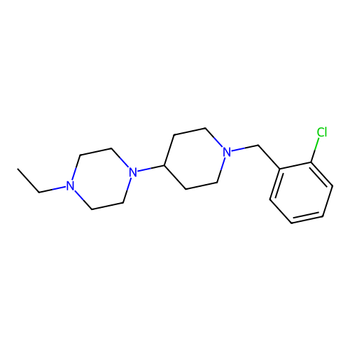 1-[1-(2-Chlorobenzyl)-4-piperidinyl]-4-ethylpiperazine structure