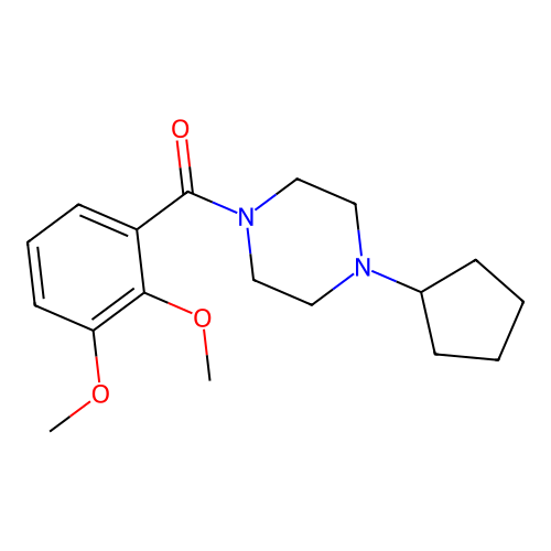 1-Cyclopentyl-4-(2,3-dimethoxybenzoyl)piperazine structure