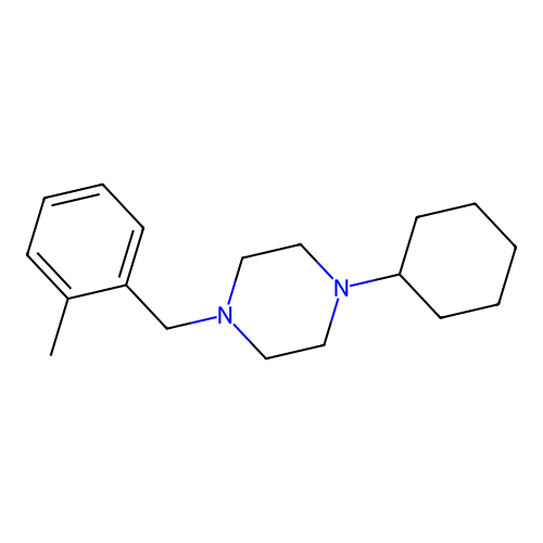 1-Cyclohexyl-4-(2-methylbenzyl)piperazine structure