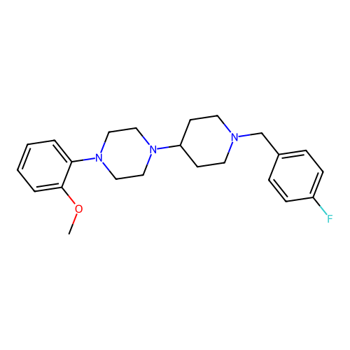 1-[1-(4-Fluorobenzyl)piperidin-4-yl]-4-(2-methoxyphenyl)piperazine structure