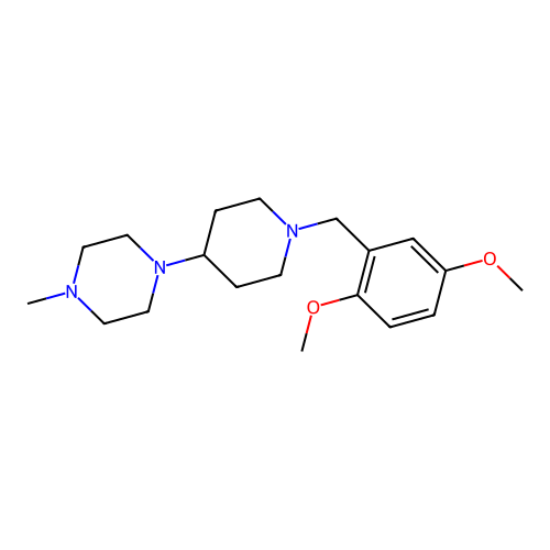 1-[1-(2,5-Dimethoxybenzyl)piperidin-4-yl]-4-methylpiperazine structure