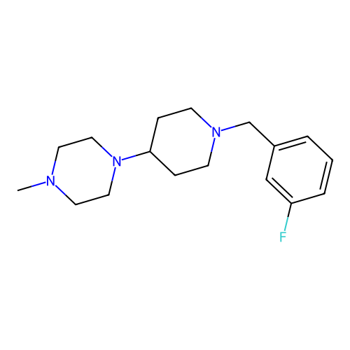 1-[1-(3-Fluorobenzyl)-4-piperidinyl]-4-methylpiperazine structure