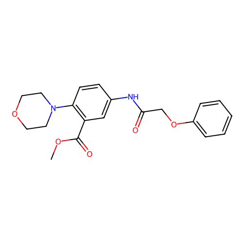 Methyl 2-(morpholin-4-yl)-5-[(phenoxyacetyl)amino]benzoate structure
