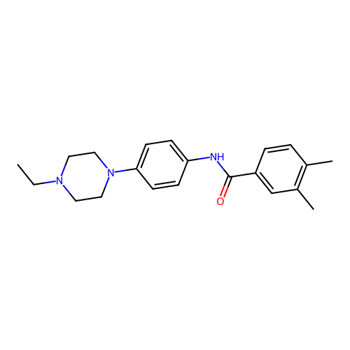 N-[4-(4-ethylpiperazin-1-yl)phenyl]-3,4-dimethylbenzamide structure
