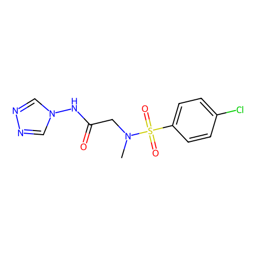 2-(4-chloro-N-methylphenylsulfonamido)-N-(4H-1,2,4-triazol-4-yl)acetamide structure