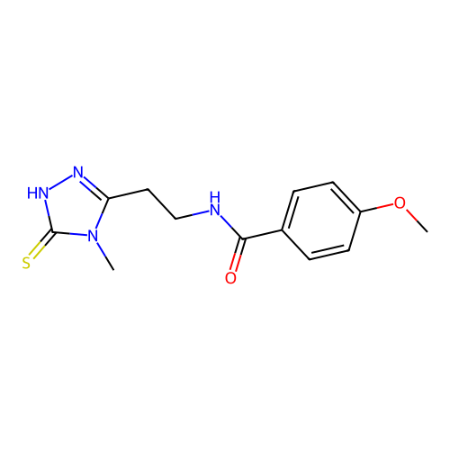 N-[2-(5-Mercapto-4-methyl-4H-[1,2,4]triazol-3-yl)-ethyl]-4-methoxy-benzamide structure