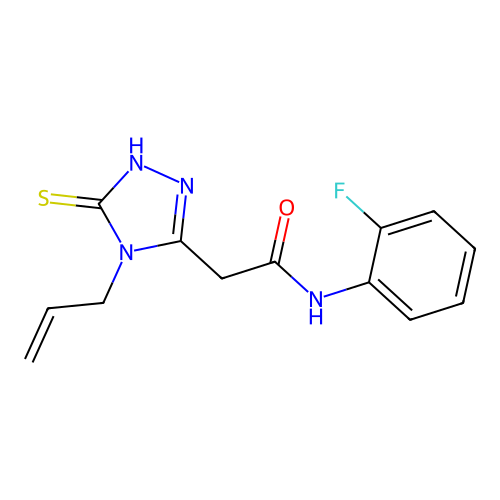 2-(4-Allyl-5-mercapto-4H-[1,2,4]triazol-3-yl)-N-(2-fluoro-phenyl)-acetamide structure