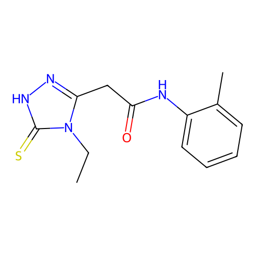 2-(4-Ethyl-5-mercapto-4H-[1,2,4]triazol-3-yl)-N-o-tolyl-acetamide structure