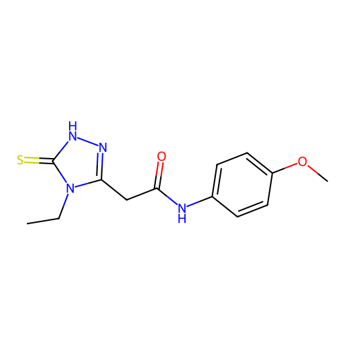 2-(4-Ethyl-5-mercapto-4H-[1,2,4]triazol-3-yl)-N-(4-methoxy-phenyl)-acetamide structure