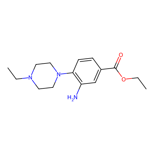 Ethyl 3-amino-4-(4-ethylpiperazin-1-yl)benzoate structure