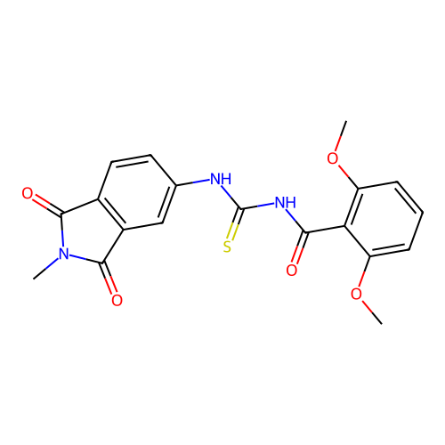 2,6-dimethoxy-N-[(2-methyl-1,3-dioxo-2,3-dihydro-1H-isoindol-5-yl)carbamothioyl]benzamide structure