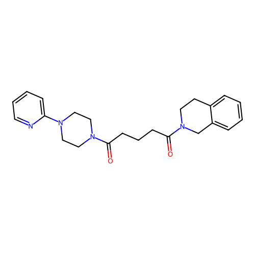 1-(3,4-dihydro-1H-isoquinolin-2-yl)-5-(4-pyridin-2-ylpiperazin-1-yl)pentane-1,5-dione structure